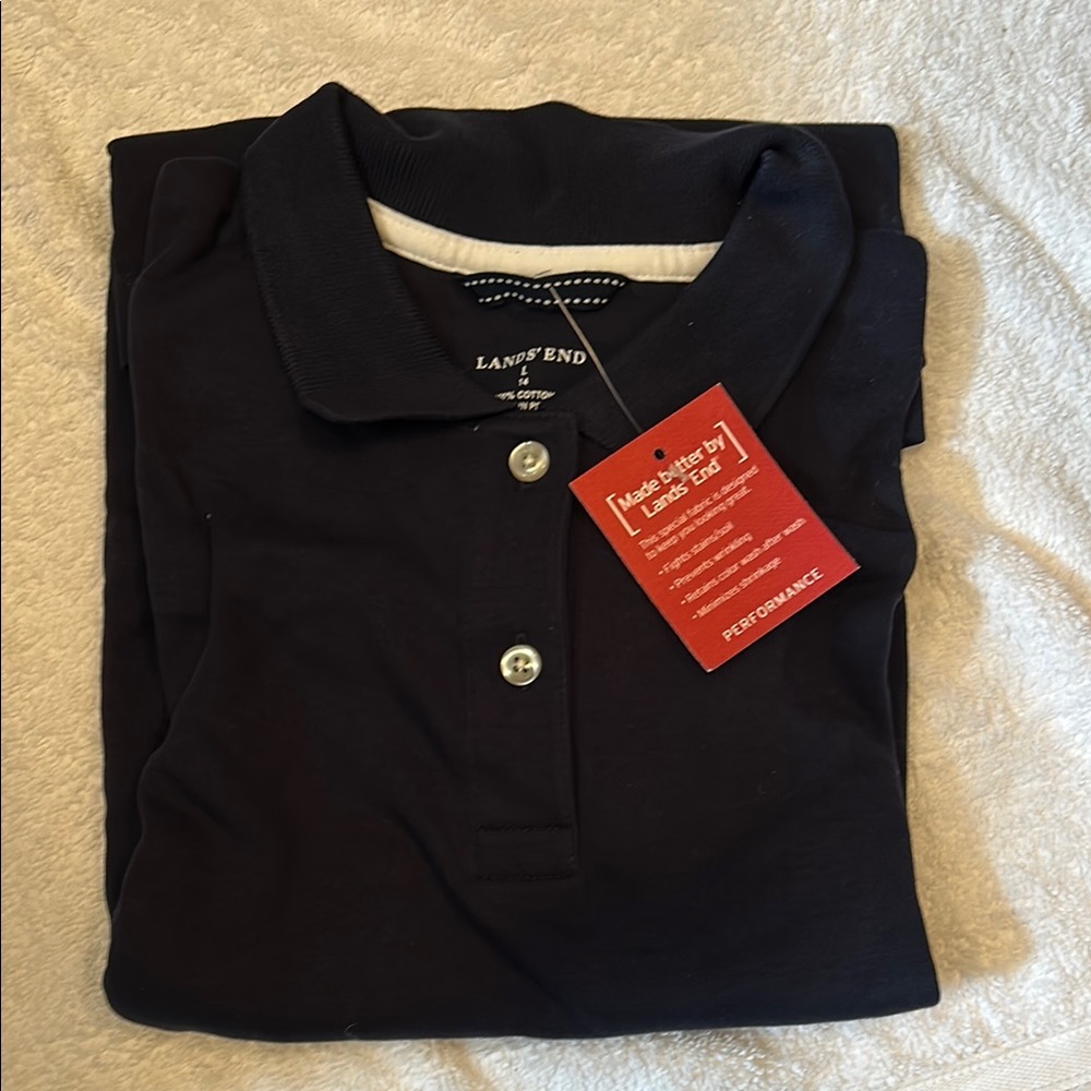 Lands' End Kids Navy Polo Shirt